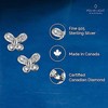 Sterling Silver 0.09 Cttw Canadian Diamond Butterfly Stud Earrings (H-I
