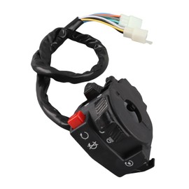 6 Functions 9 Wires Left Side Mounted Control Switch Start Switch 22mm 9 Pin 8 Wire Suitable for 200 250 Dirt Quad Bike Motorcycle ATV