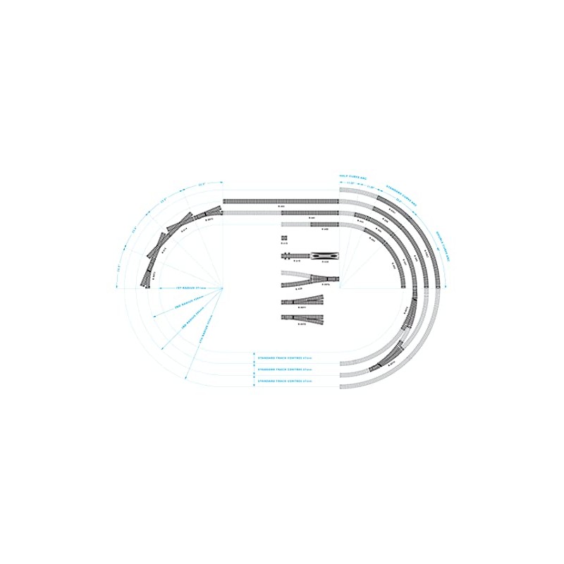 Hornby R8075 00 Gauge Right Hand Curved Point Track