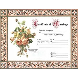 B & H Publishing Certificate of Marriage ( 6 per package)