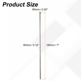 sourcing map 50pcs Descaling Needles 3mm x 7" Manganese Steel Replacement Needles for Needle Scaler Air Needle Scaler Fittings Flat Point for Removing Rust Paint Weld Slag