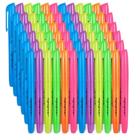 BESARME 60 Pack Highlighters Bulk Highlighters Assorted Colors 6 Colors Fluorescent Highlighters Markers for Home School Office