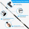 Greeily Pool Extension Pole, 3-11.8Ft Pool Poles for Cleaning Heavy