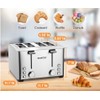 Geek-Chef 1500W Toaster 4Slice 4-Slot Bagel Croissant Waffles Donuts Defrost