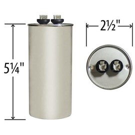 Aerovox Z24S3745M - 45 uF MFD x 370 VAC Genteq Replacement Capacitor Round # C345R / 97F9884