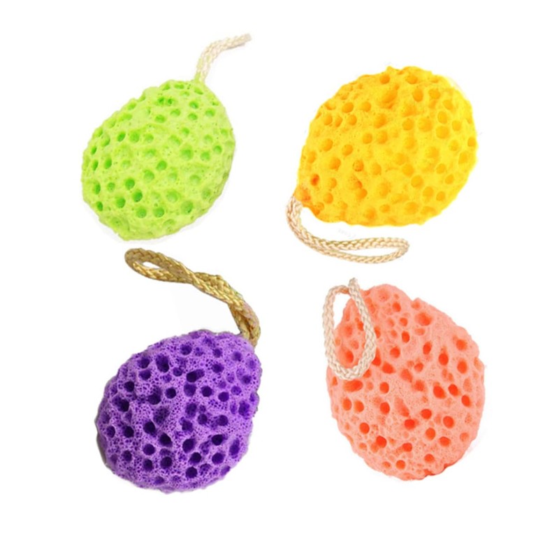 Ipetboom 2pcs Loofah Sponge Body Exfoliator Ball Natural Sponges for