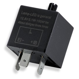 UMikke CF14 External IC Turn Signal Relay, LED, 3-Pin with Sound, General Purpose, Flashing, Speed Adjustment, Hifra Prevention, 1 Piece