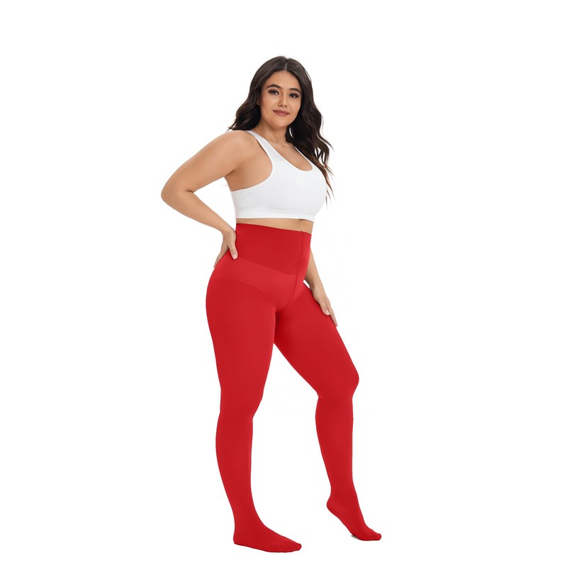 CozyWow Women's Tights Elastic Semi Opaque Tights Plus Sizes XL-4XL,