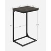 VASAGLE C-Shaped End Table, Side Table for Sofa, Couch Table