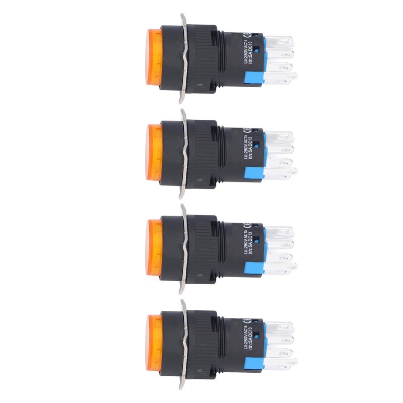 25Pcs Momentary Push Button Switch Self Locking 8 Pin Round