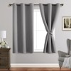 JIUZHEN Short Blackout Curtains with Tiebacks for Small Window, Bedroom