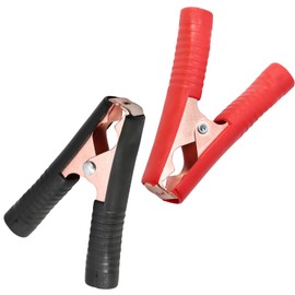 Seimneire 4 Pack 100A Insulated Alligator Clips Jumper Cable Clamps, Electric Clips Heavy Duty Metal Clamp, Battery Charger Clamps Crocodile Clips for Car Boat Vehicle (Black & Red)