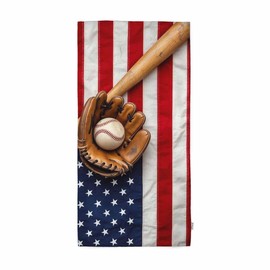 oFloral American Baseball Hand Towels Cotton Washcloths,Vintage Baseballs League Equipment USA Grunge Glove Bat-Fielding Sports Soft Towels for Bathroom Spa Gym Yoga Beach,Hand Towel 15X30 Inch