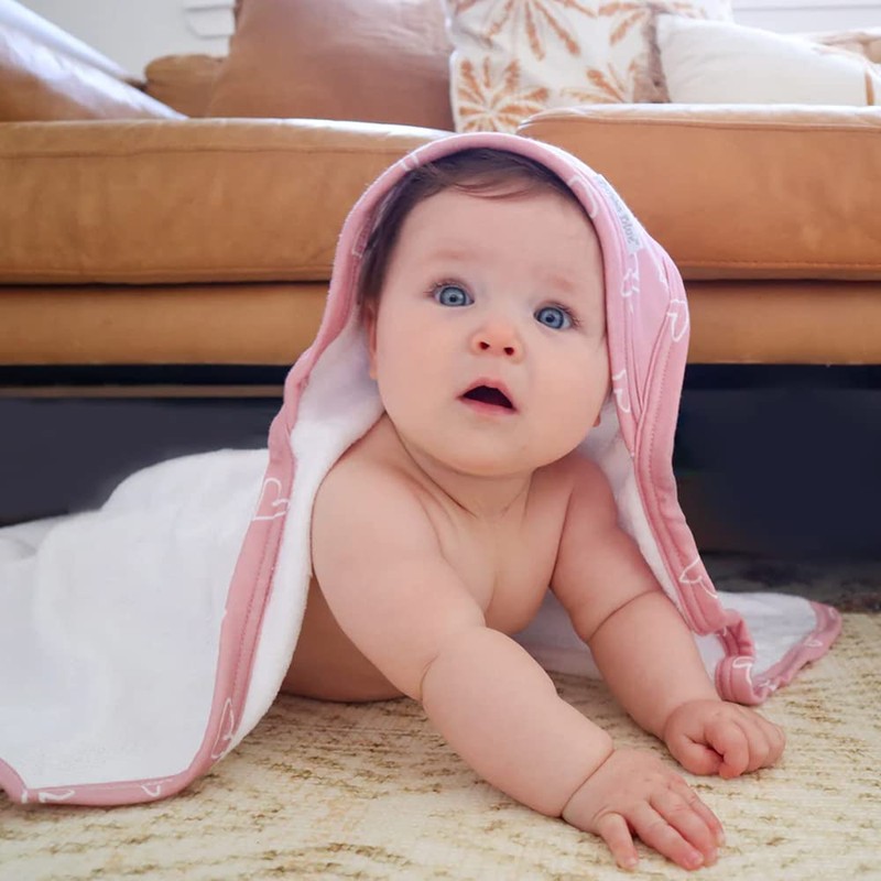 2PK Bubba Blue Bamboo 6.75x75cm Nordic Hooded Towel Baby 0-12m