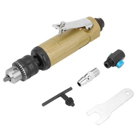 3/8" High Speed Straight Pneumatic Drill Set Power Reversible Air Drilling Tool with Adjustable Inlet Valve 22000rpm