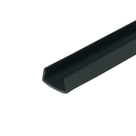 Outwater Plastics Black 1/2'' Styrene Plastic U-Channel/C-Channel 46 Inch Lengths (Pack of 3)