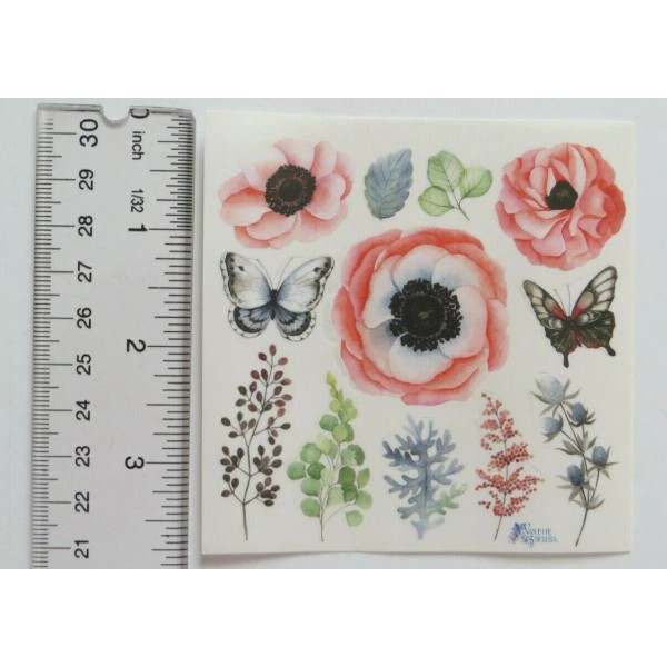 Violette Stickers - BLUSH - 4x4 Square Sheet of RETIRED