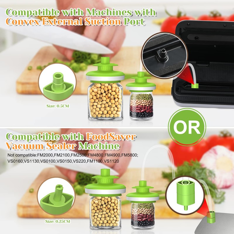 Mason Jar Vacuum Sealer Kit - Vacuum Sealer with Manual