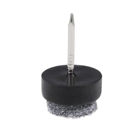 sourcing map 36 Pieces Nail Furniture Felt Pads Chair Table Leg Protection 14 mm Diameter Black