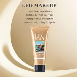 Leg Makeup Waterproof No Transfer, Leg and Body Scar Cover up Makeup for Varicose Veins Black Skin with Brush (#2 Medium Golw,3.38 FL OZ)
