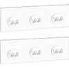 2 Pcs Corner Shower Caddy Adhesive Replacement Hook, Heavy-Duty No Drilling Adhesive Stickers for Shower Caddy Shelves Basket Bathroom Organizer Hanging Hook, Wall Mount Sticker Strips Pads