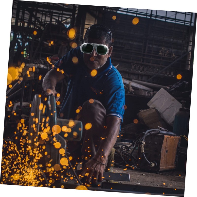 Outanaya 2pcs Welding Glasses Work Glasses for Men Dark Glasses