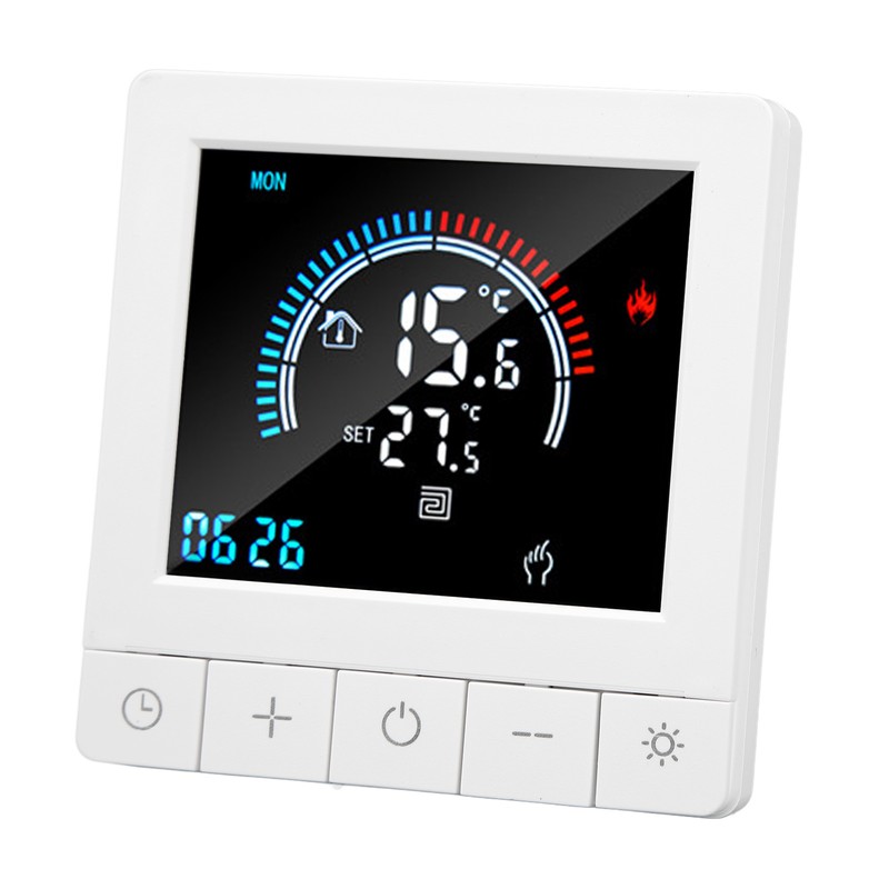 Floor Heating Thermostat LCD Display Touch Control Intelligent Timing Programmable