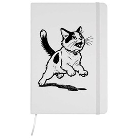 Azeeda A5 'Japanese Bobtail Cat' White Hardcover Ruled Notebook (NB00062898)