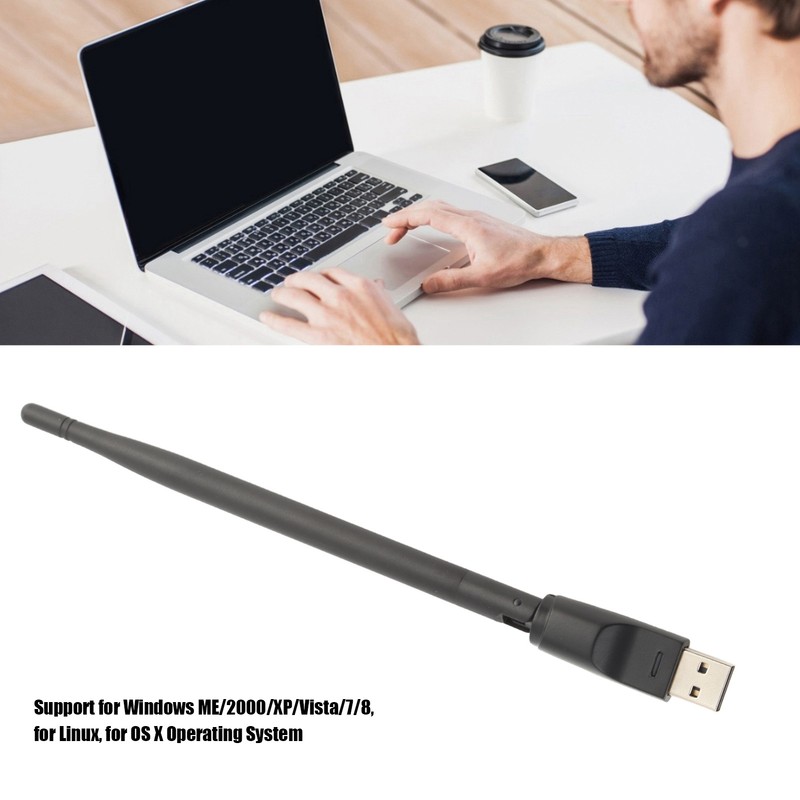 Wireless Adapter 150Mbps Transmission USB 2.0 Small Volume Rotatable 7601