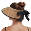 Creekstone Sun Visor Hats for Women Straw Visor Wide Brim