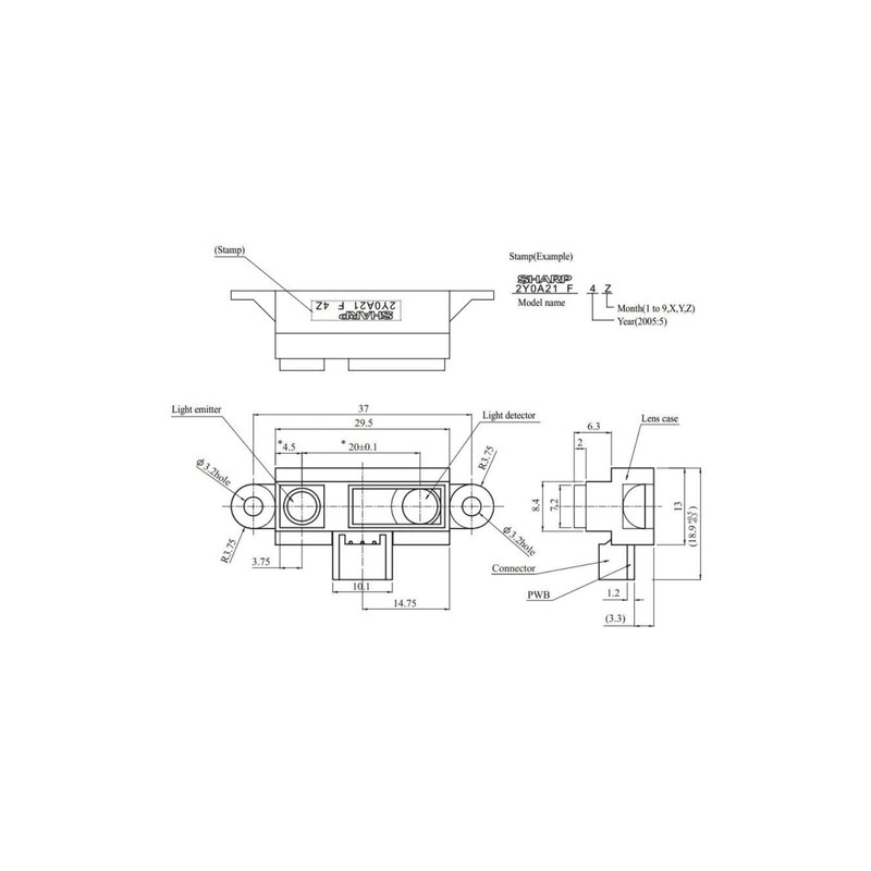 Bestol GP2Y0A41SK0F 100% New 4-30cm Infrared Distance Sensor 0A41SK Including