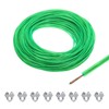 sourcing map 2.5mm (3/32 inch) Green Vinyl Coated Wire Rope,