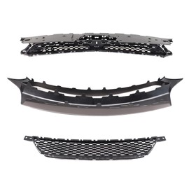 Dodge Dart Front Bumper Cover Set & Upper & Lower Grille Replacement for 2013-2016 Dodge Dart Set of 3