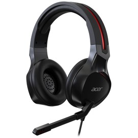 Acer Nitro Gaming Headset NHW820 - (omni-directional mic, adjustable size, 50 mm drivers, 3.5 mm jack, black and red)