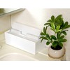 Homey Plastic Industrial Medium Paper Towel Case, White, Reinforced Body