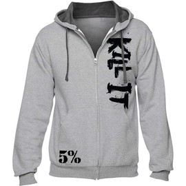 5% Nutrition Rich Piana Men's Athletic Hoodie #211 (Large, Gray Kill It)