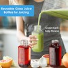 8 Pack 16 Oz Reusable Glass Milk Bottles w 100%