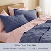 Litanika Queen Quilt Bedding Set, Dark Blue Grey Summer Lightweight