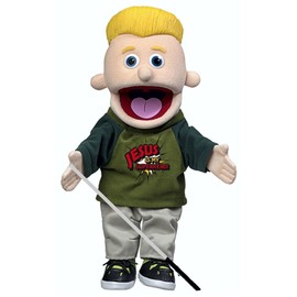 Silly Puppets Eddie "Jesus is My SuperHero" Puppet Bundle 14 inch with Arm Rod