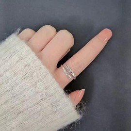 StyleJella Inspirational “Faith Over Fear” Adjustable Cross Symbol Ring – Stainless Steel Spiral Twist Healing Ring, Motivational Jewelry Gift for Women/Sorority Sisters