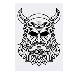 'Fearsome Viking' Temporary Tattoo - Water Resistant, Skin-Safe, Non-Toxic Transfer (TO00067611)