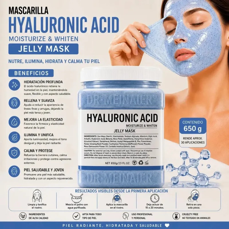 Jelly Mask Mascarilla Hyaluronic Acid Dr Meinaier 650g Tipo de