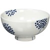 Hasamiyaki Tenryu Pottery Flower Rice Bowl, Blue Flower