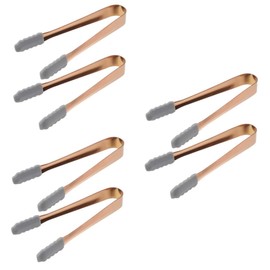 Ciieeo 3sets Stainless Steel Ice Cube Tongs Multi-Purpose Kitchen Tongs for Cooking Serving 2pcs*3