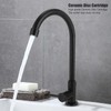 G1/2 Faucet 90 Degree Rotating Single Cold Matte Black Water