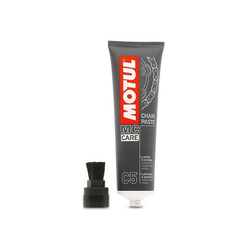 Motul C5 Chain Paste Motorcycle Chain Grease with Brush Applicator,
