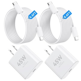 Phone 16 Charger, 45W Super Fast Charging USB C Charger for Phone 16/15 Pro Max 10ft Type C Charger Cord with PD Fast Charger Block for Phone 16/16 Pro/16 Pro Max/16 Plus,i Pad, Galaxy S24/S23