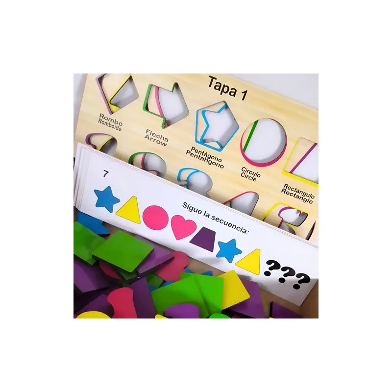 Kit Montessori Juego Didáctico Ensarte Y Secuencia