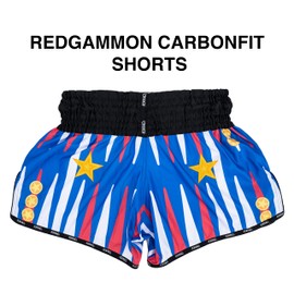 YOKKAO Carbonfit REDGAMMON Muay Thai Boxing Shorts - Blue - XL