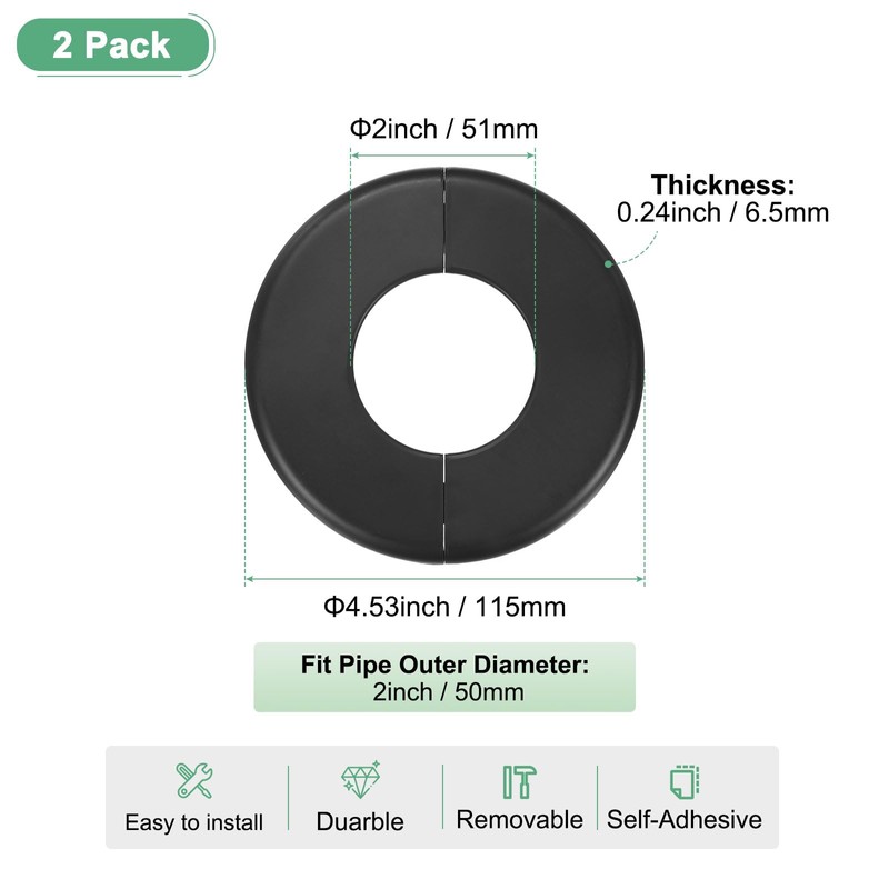 M METERXITY 2-Pack Wall Split Flange, for 2 Inch/50mm OD
